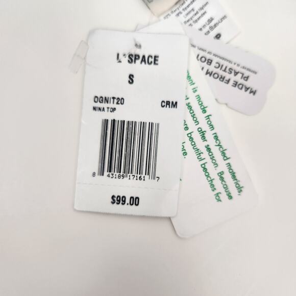 L*Space Nina Bikini Top in Cream Size Small NWT - Picture 6 of 6